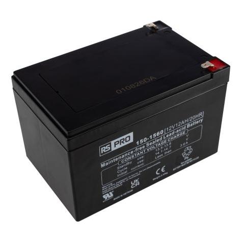 RS PRO 12V12A Lead Acid Flame retardant case (12000 mAh, 12 V) (1501560)