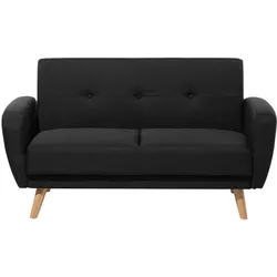 2-SITZER-SCHLAFSOFA Polyester Schwarz Florli