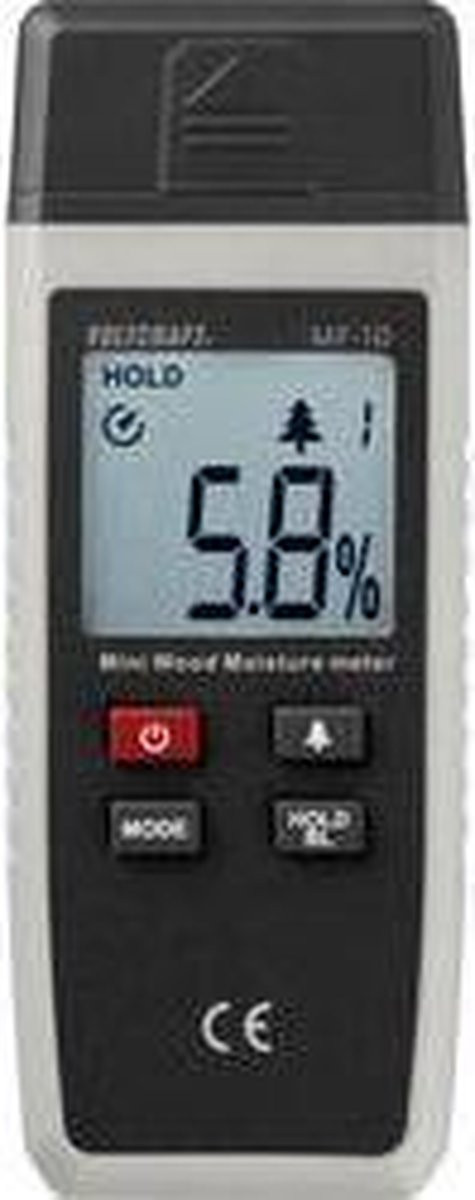 Voltcraft MF-10 Materiaalvochtmeter met meetbereik voor houtvochtigheid van 2 tot 40 %
