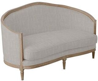 Limited Edition Silvia Settee - Swift Oyster w/Limed Oak - Ballard Designs