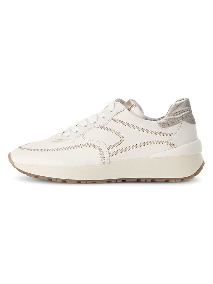 Gabor Leder-Sneakers in Creme - 37