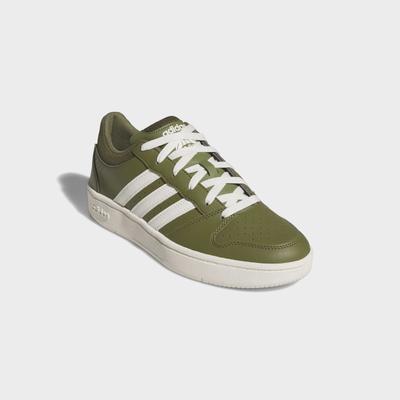 Sneaker ADIDAS SPORTSWEAR "HOOPS CLASSIC", Herren, Gr. 42, grün (focus olive, sanftes weiß, sanftes weiß), Synthetik, Schuhe Sneaker