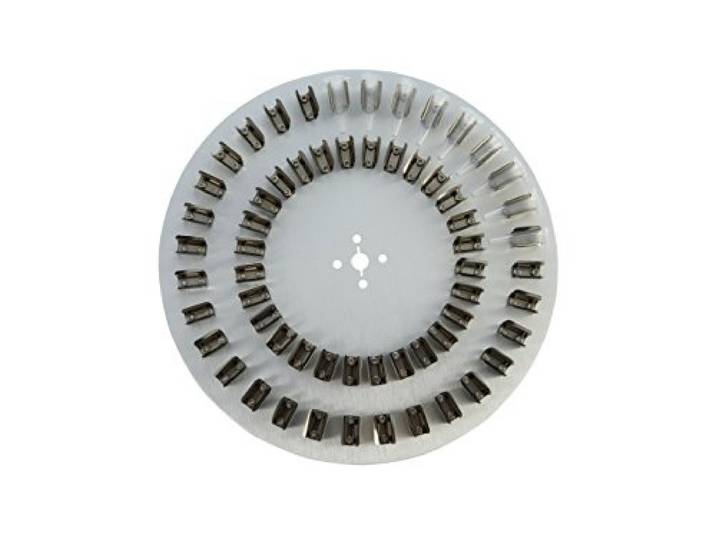 sunLab Aluminium Zentrifugenröhrchen Teller mit 60 Klammern für 1.5 mL Reaktionsgefäße