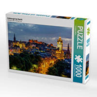 CALVENDO Puzzle Edinburgh bei Nacht 1000 Teile Lege-Größe 64 x 48 cm Foto-Puzzle Bild von Christian Müller