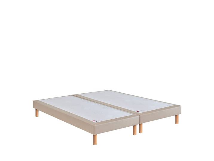 Sommier tapissier 2x80x200cm - beige