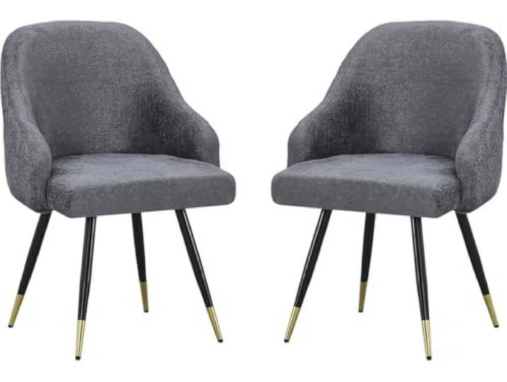habitat et jardin Set mit 2 Stoffstühlen Harmony – 54 x 57 x 90 cm – Grau