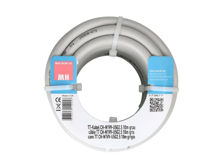 Max Hauri AG TT-Kabel Ch-N1Vv-U5G2.5 10m grau