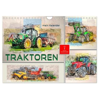 Traktoren - mein Kalender (Wandkalender 2027 DIN A4 quer), CALVENDO Monatskalender