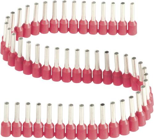 Vogt Verbindungstechnik 470308.00050 Aderendhülse 1mm² Teilisoliert Rot 50St.