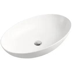 Beitz & Walz AqvaCeramica Aufsatzbecken 'oval  650 x 440 mm weiß