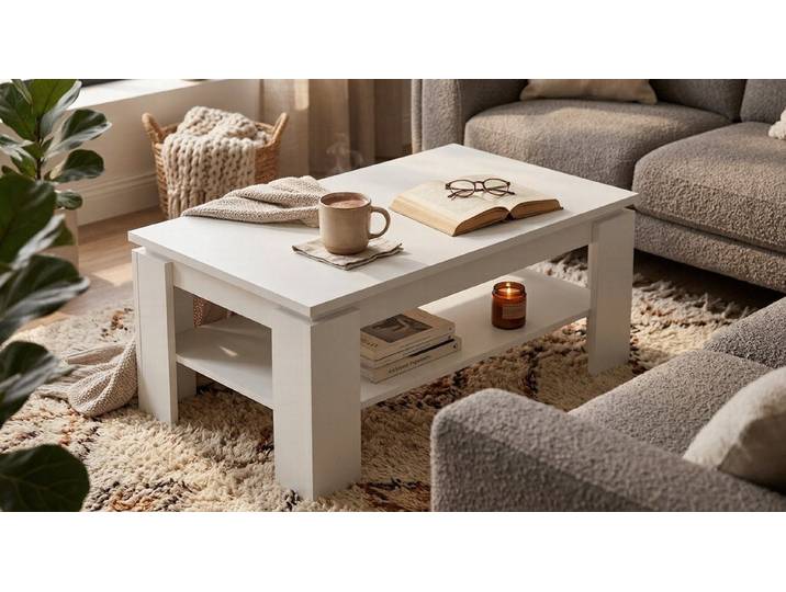 designimpex Couchtisch Design Couchtisch WM-8 mit Ablage Wohnzimmertisch Tisch Sofatisch, Funktionstisch, Wohnzimmertisch, Tisch, Sofatisch