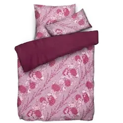 WINTERENGEL Wendebettwäsche Blumenranke mit Rosen Mikrofaser Flanell Einzelbett, 3tlg.