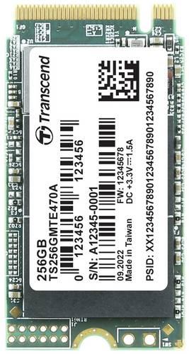 Transcend MTE470A 256GB Interne M.2 PCIe NVMe SSD 2242 PCIe NVMe 3.0 x4 Industrial TS256GMTE470A