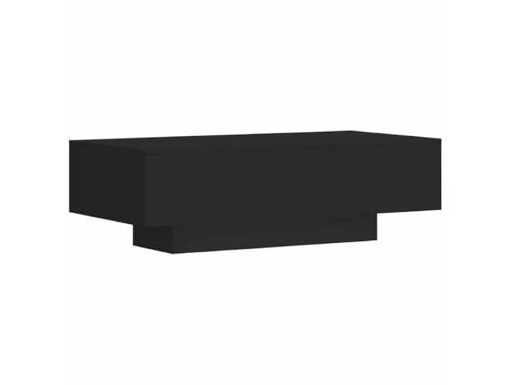 fsahslih Couchtisch Schwarz 100x49,5x31 cm Holzwerkstoff Modern Stilvoller Beistelltisch für das Wohnzimmer. Flaches Design mit großzügiger Ablagefläche für Snacks und Dekoration.