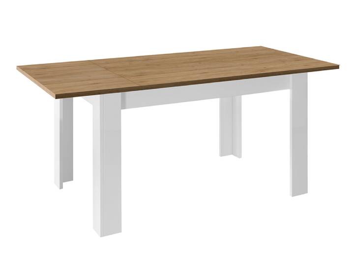 Table de repas extensible Ischia Chene/blanc - Basika