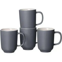 KAFFEEBECHER Jasper Grau 285 ml 4er Set
