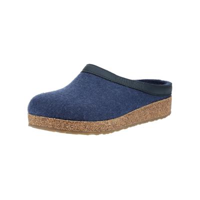 Hausschuh HAFLINGER "Haflinger Hausschuhe Filz", Damen, Gr. 43, jeans, Filz, Schuhe Hausschuh