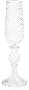 Zodax Rialto Twisted Optic Champagne Glasses, Set of 4