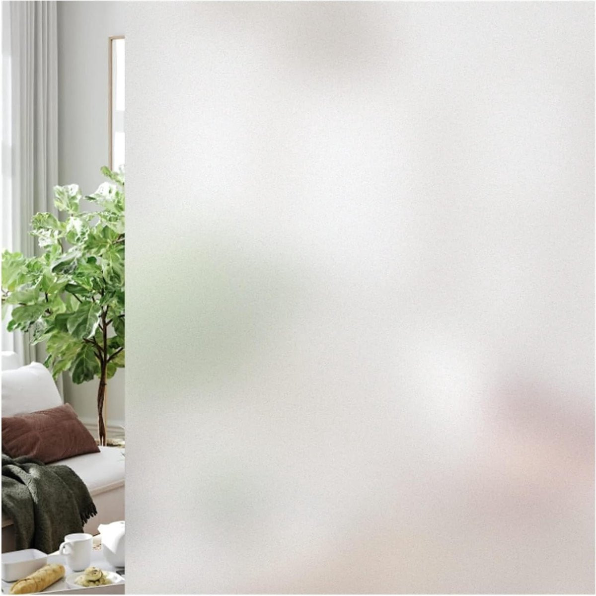Zelfklevende matta privacy raamfolie van vinyl - 60 x 300 cm
