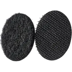 96 STKKlettpunkte selbstklebend 33mm extra stark doppelseitig rund schwarz, Nylon, Polyester