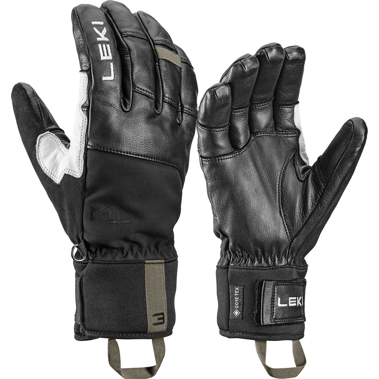 Leki Herren Handschuh MONTERA PRO GTX black/white/olive - 9,5