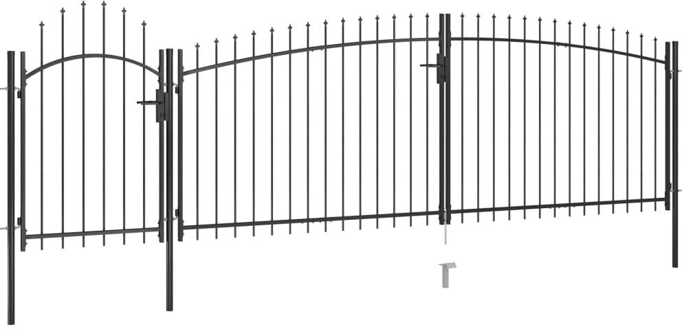 Dakota Fields Papaleo 150 cm H x 500 cm W Gate Fencing Black 200cm H x 500cm W