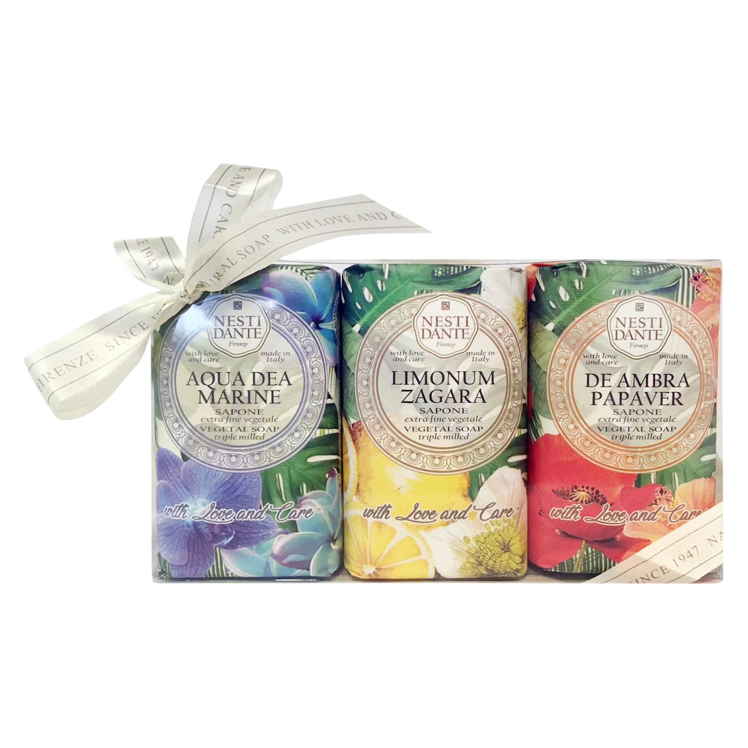 Nesti Dante Set Trio,, With Love & Care, Soothing, Soap Bar, 3 pcs, 250 g For Women (250 g) (55066639)