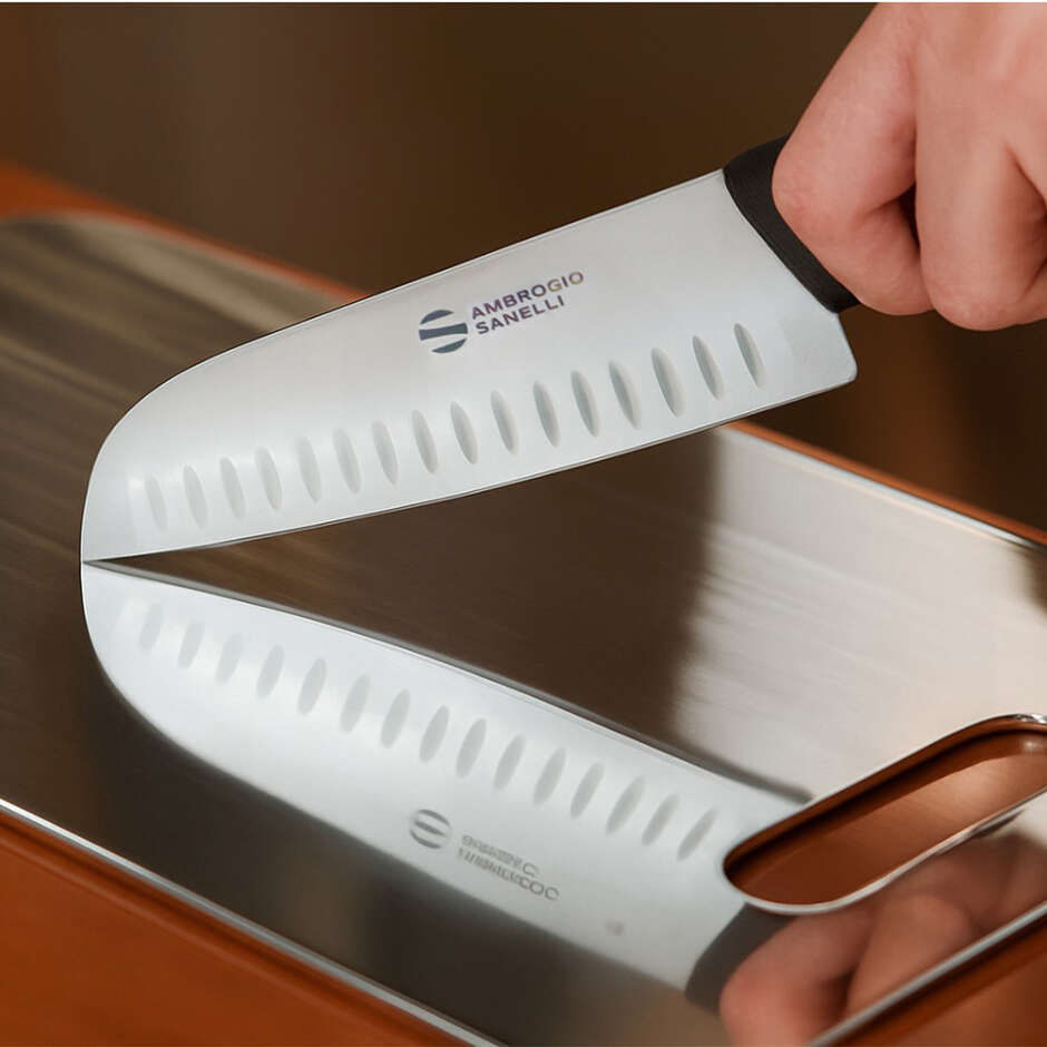 Ambrogio Sanelli Couteau Désosseur Étroit en Acier Inoxydable - 14 cm
