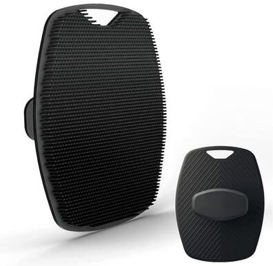 Multicon Wholesale Hub Silicone Body Cleansing Scrubber, Soft Exfoliating Brush, Gentle Massage Shower Brush For Men black