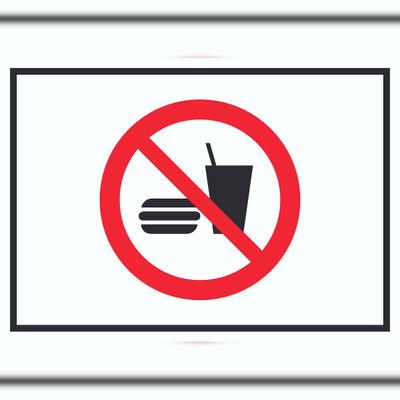 HB-Druck Essen und Trinken verboten 2 Symbol Schild A6 (105x148mm)