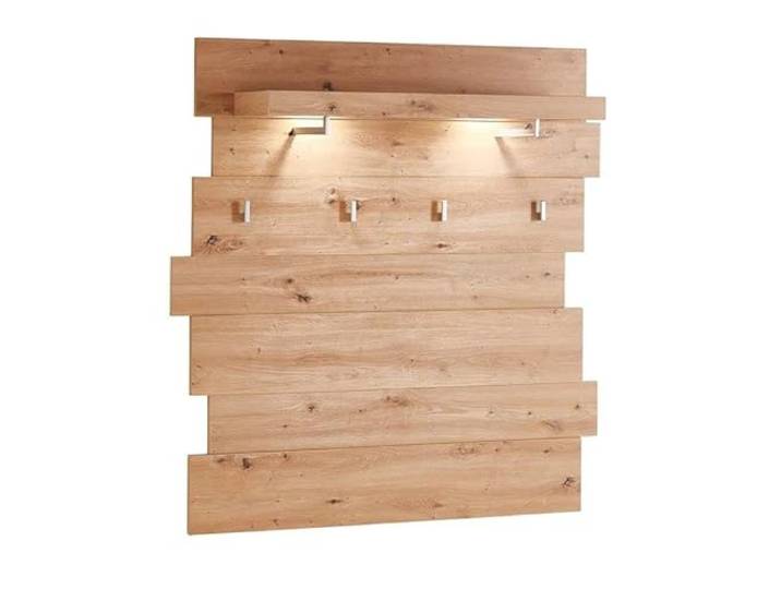Froschkönig24 Signo Garderobenpaneel Wandpaneel Weiß matt/Artisan Eiche Nachbildung
