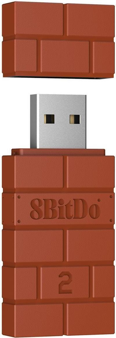 8Bitdo USB RR 2 Adapter, USB Type-A en Bluetooth, Bruin