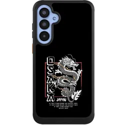 Nivocase Hülle für Samsung Galaxy A55 5G Handyhülle NIVOcore Case Schwarz Drache Japan Meer (Samsung Galaxy A55), Smartphone Hülle, Schwarz