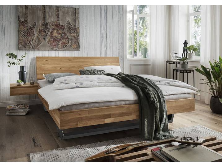 Doppelbett Kopfteil geschlossen 'Astoria III' 180x200cm Wildeiche geölt