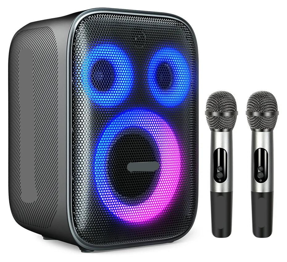 Selius Partybox Bluetooth Speaker met 2 Microfoons - 120W