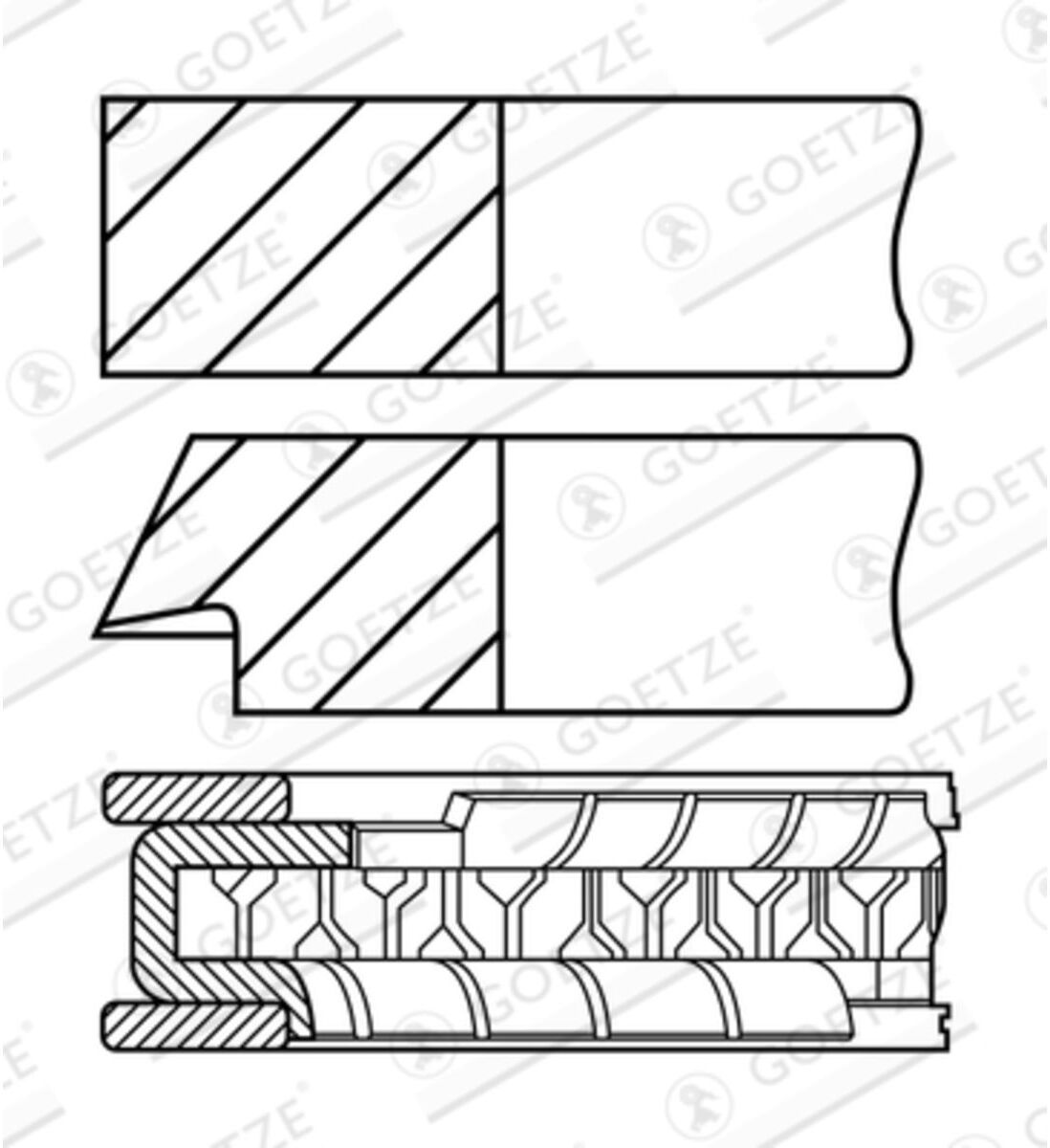Goetze Engine Kolbenringsatz GOETZE 08-141300-30