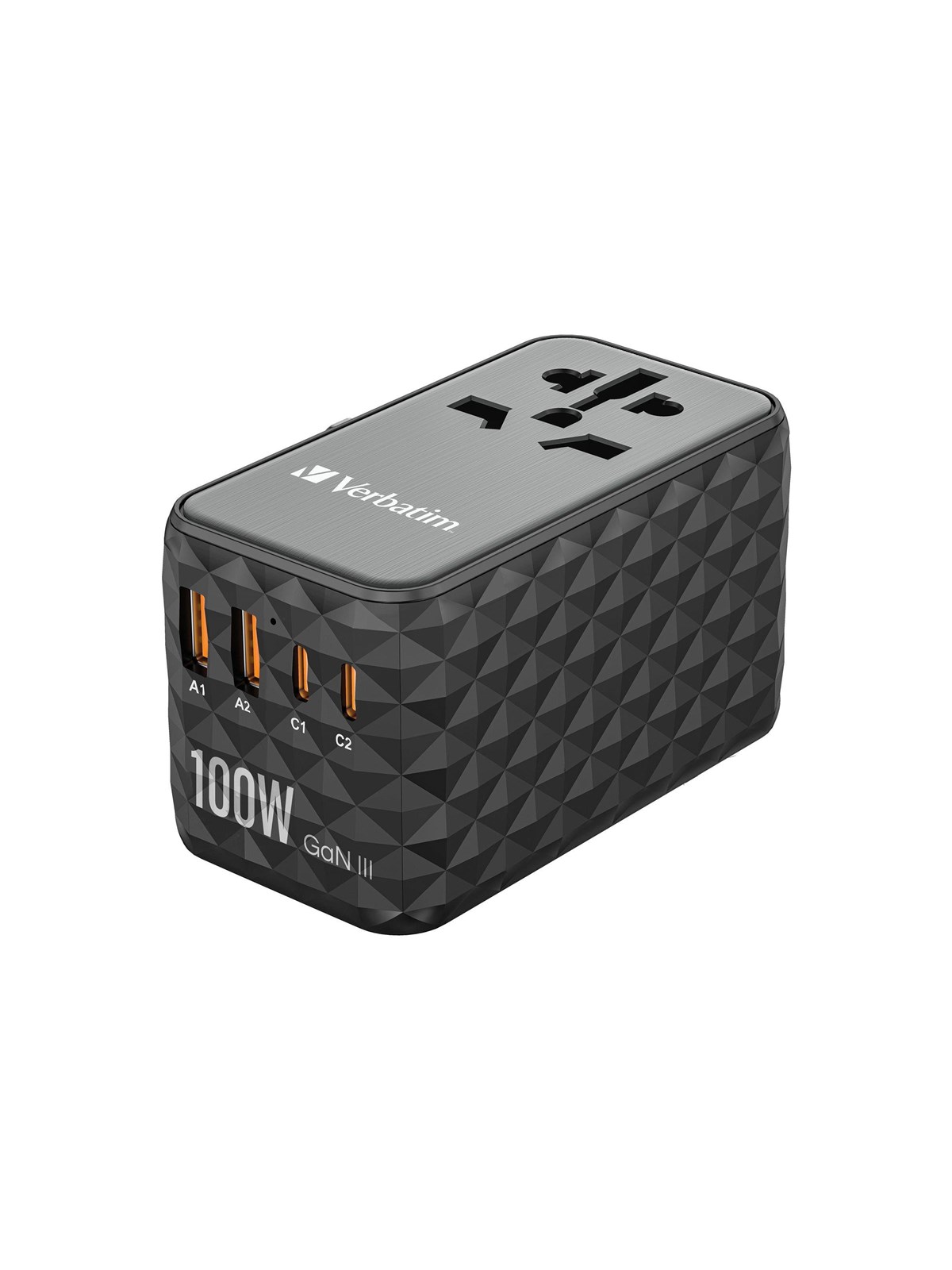 Verbatim UTA-06 Power Adapter - GaN III Universal - 2 x USB 2 x USB-C - 100 Watt