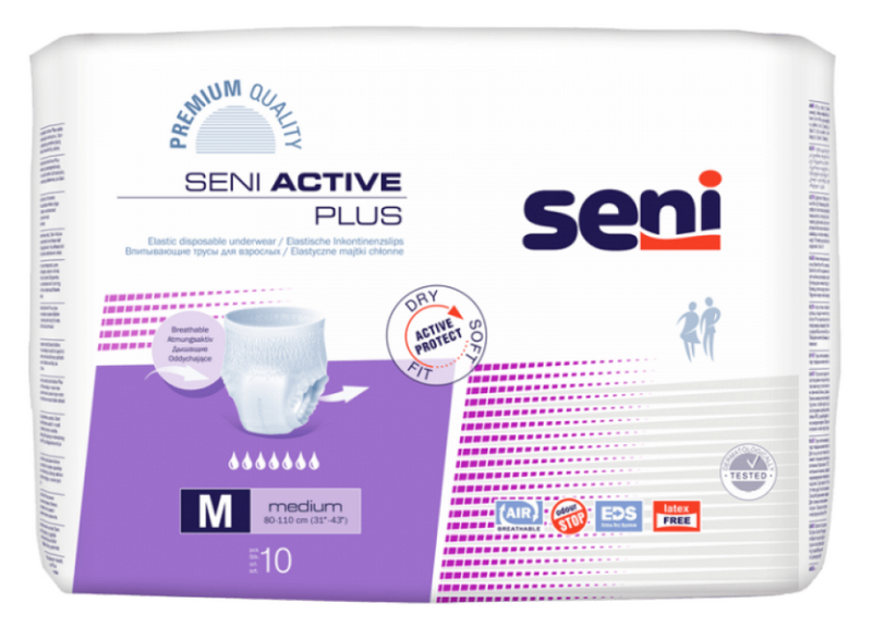 Seni Active Plus Medium - 8 paquets de 10 protections