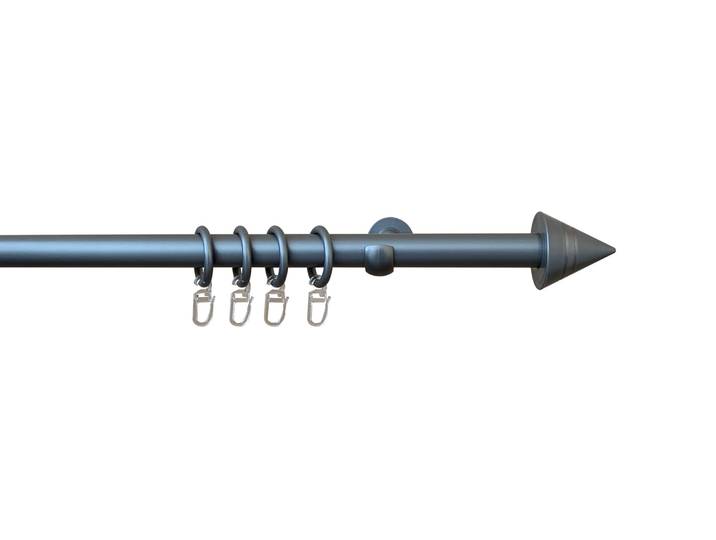 Gardinenstange SN DECO GROUP Gardinenstange Como Gr. 2, silber, L:160cm, Kunststoff, Stahl, Gardinenstangen, Gardinenstange