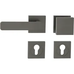 GRIFFWERK Wechselgarnitur MINIMAL MODERN Schraubtechnik GK4 Rosetten eckig Knopf SQUARE Kaschmirgrau L