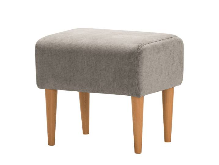 Repose-pieds Oldbury I 49 x 44 x 37cm Gris/Gris clair Tissu Lito: Gris clair