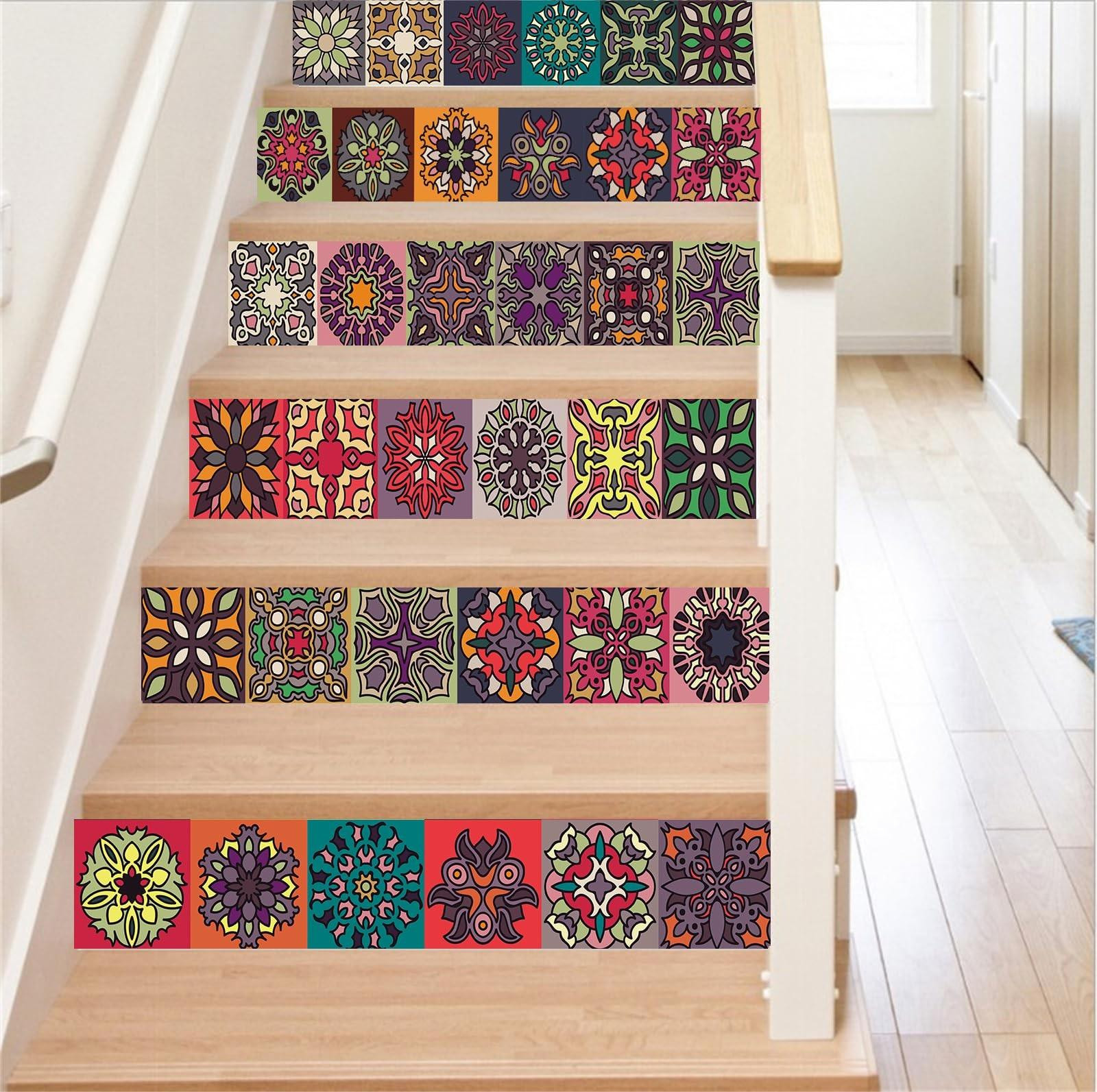 Solidchoice - Set van 6 traditionele Mexicaanse tegelstickers