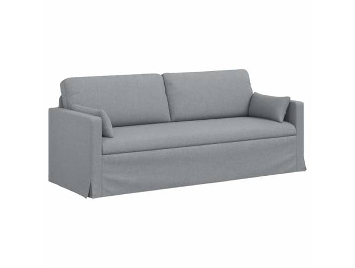 TEKGHUT Sofa Hellgrau 78 x 78 x 80 cm Stoff Modular,Metallrahmen,Schaumfüllung,Fasern,Armlehnen
