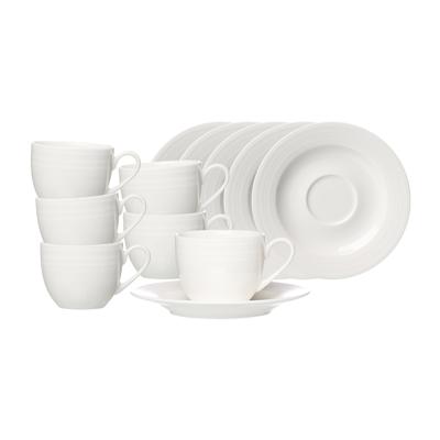 Ritzenhoff & Breker Levi Espressotasse mit Untertasse weiß 6er Set