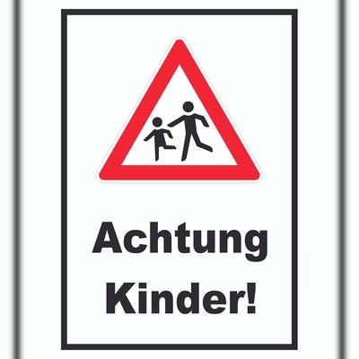 HB-Druck Achtung Kinder Schild A0 (841x1189mm)