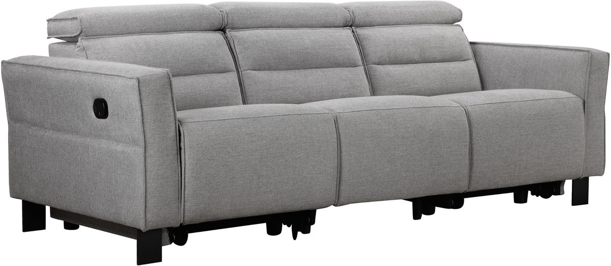 Notio Living Carpari 3-Zitsbank met 2 handmatige relaxfuncties - Lichtgrijs