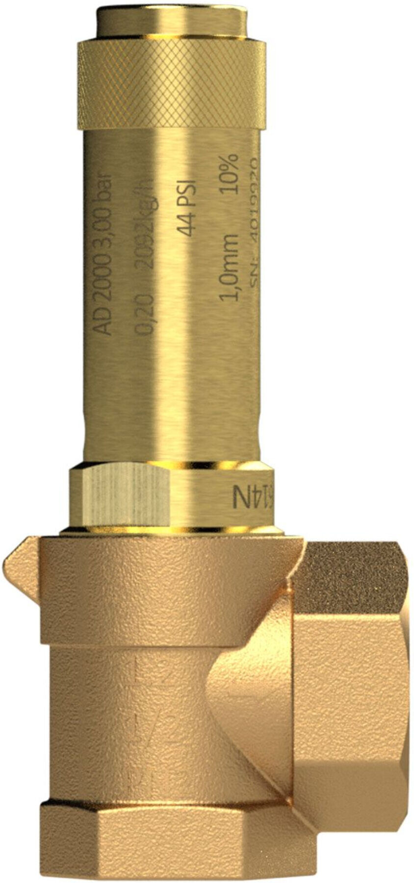 Riegler Eck-Sicherheitsventil, Flüssigkeiten, G 1, Ansprechdruck 13 bar (221.05-13,0)
