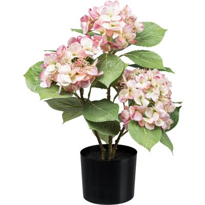 Kunstpflanze CREATIV GREEN "Hortensienbusch", rosa (rosa, creme), H:53cm, Kunstpflanzen, Kunstpflanze, mit traumhaft schönen Blüten