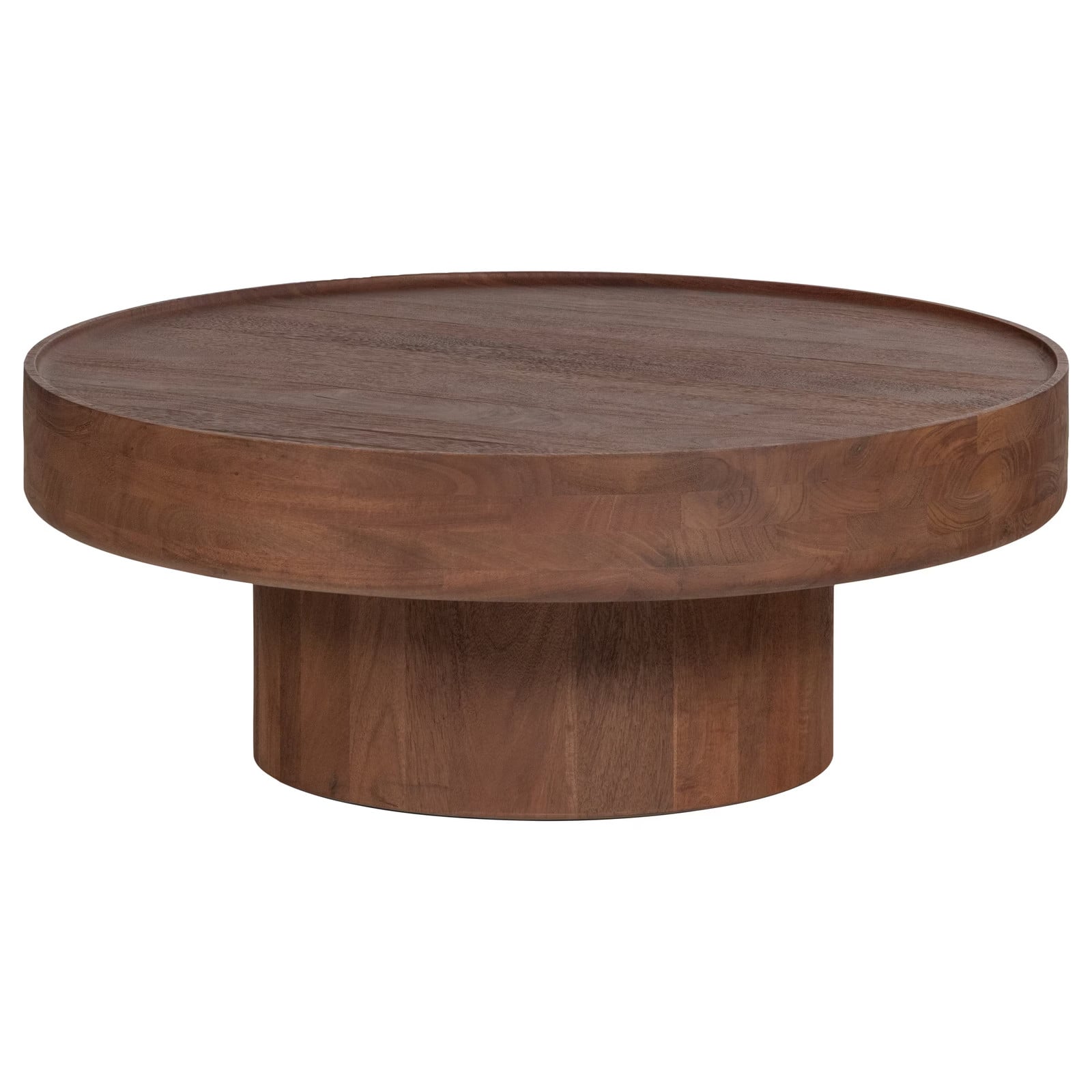 WOOOD Salontafel Dara Mangohout Rond - Bruin - Diameter: 90 cm