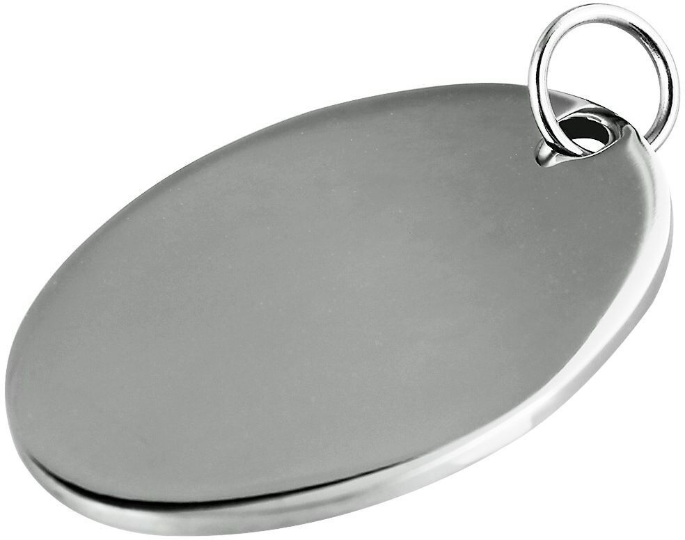 Anhänger mit Gravur AKZENT "Amal, langlebig", silber (silberfarbig), Schmuckanhänger, Edelstahl, Anhänger mit Gravur